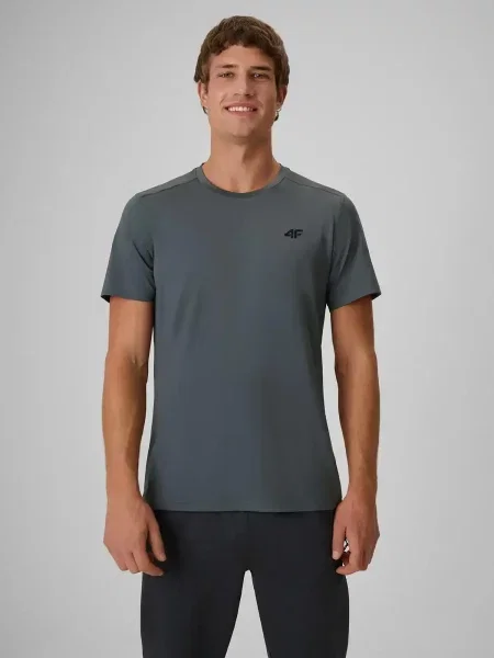 T-shirt treningowy z wykończeniem szybkoschnącym 4F zielona