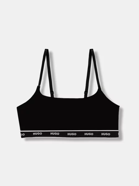HUGO braletka s TWIN BRALETTE DESIGN černá