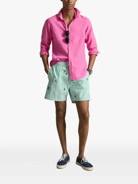Δερμάτινος ζωσμένος κάλτσες Polo Ralph Lauren με ανοιχτό τακούνι λευκό