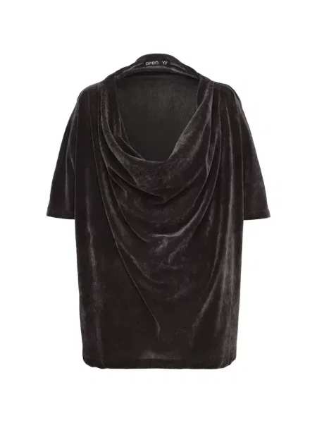 Tricou Open Yy de catifea negru