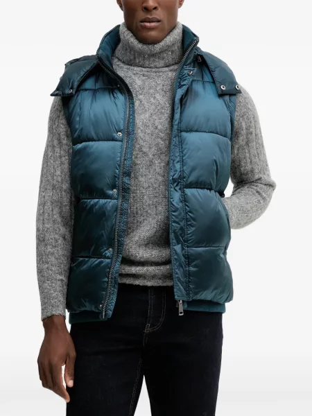 Geacă Guess cu glugă albastru