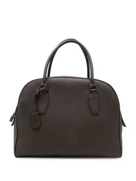 Geantă shopper The Row din piele maro