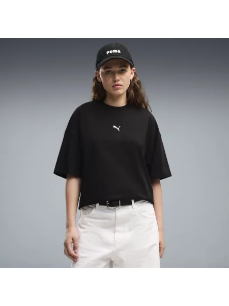 PUMA koszulka oversize Essentials OdzieÅ¼ S czarny
