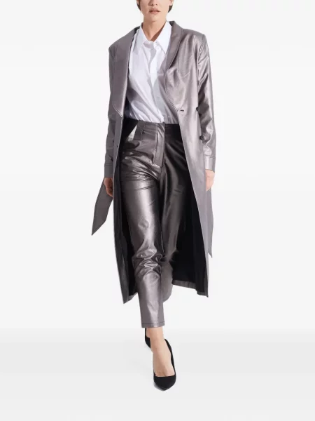 Opasan trenč kaput Tessitura Body Couture siva