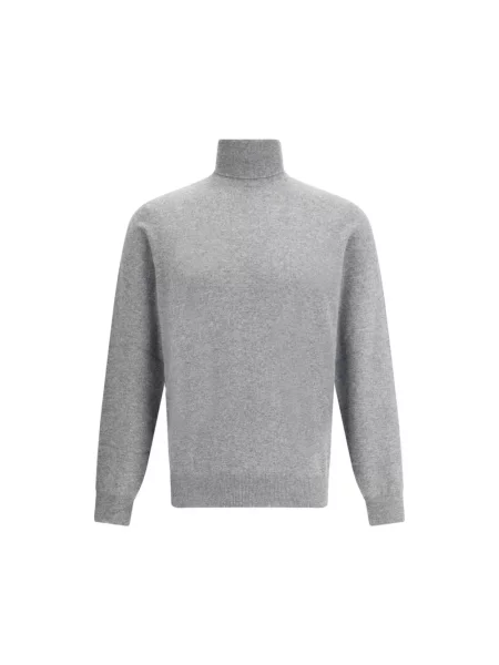Sweter z golfem Brunello Cucinelli szary