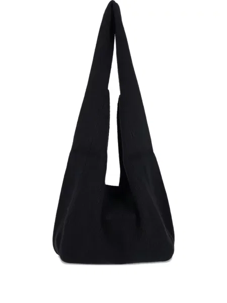 Dzianinowa torebka Aya Muse prążkowana czarna