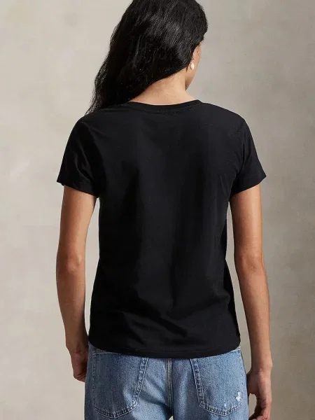 Polo Ralph Lauren tricou basic pentru femei din negru
