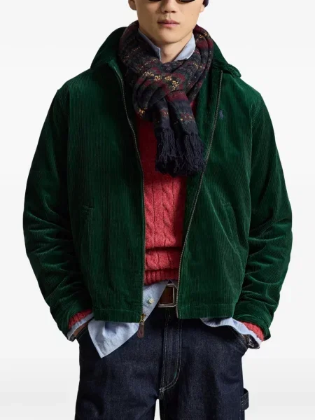 Pruhované polotričko Polo Ralph Lauren se síťovinou s výšivkou červené