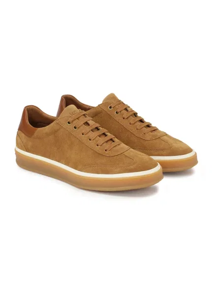Sneakersy Kazar zamszowe brązowe