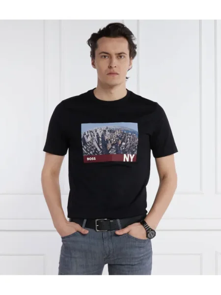 BOSS BLACK Tricou Tiburt negru