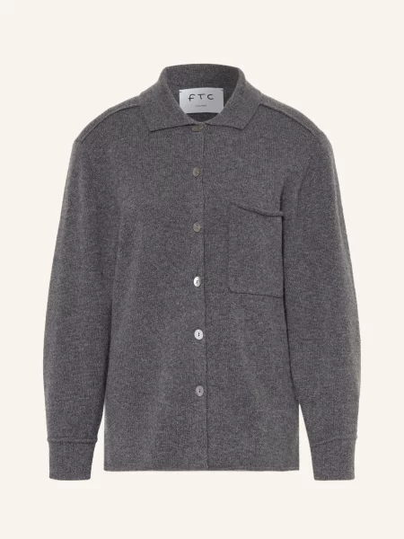 Ftc Cashmere Kardigan Z Kaszmiru grau