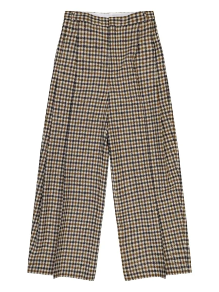 Kostkované kalhoty Walter Van Beirendonck hnědé