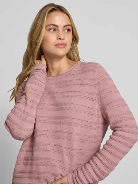 Sweter w kroju regular fit z czystej bawełny o fakturze dzianiny Christian Berg Woman