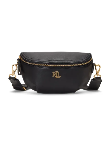 Geanta de piele Lauren Ralph Lauren din piele negru