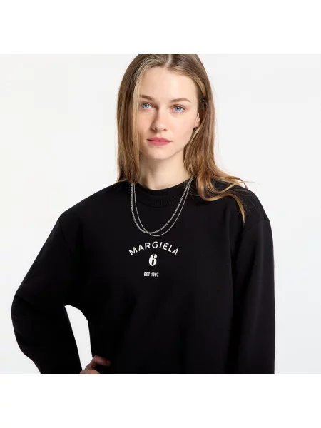 Hanorac Mm6 din jerseu negru