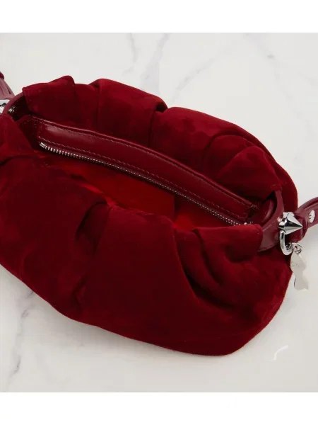 Crossbody torbica Christian Louboutin iz semiša rdeča
