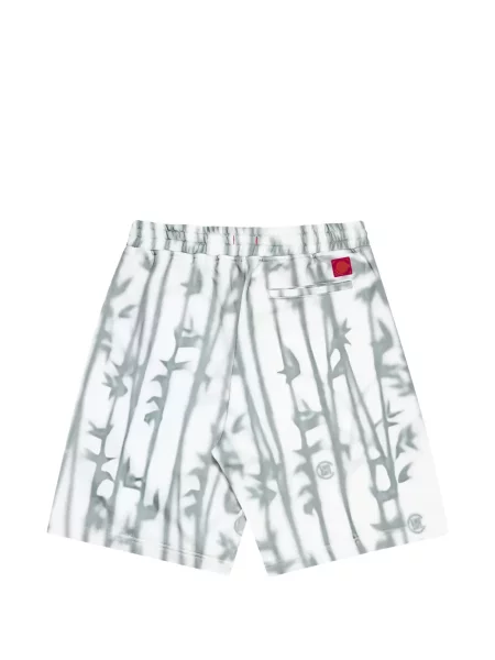 Pantaloni scurți Clot cu imagine din bambus alb