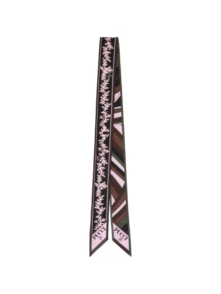 Sutien bandeau Pucci de mătase cu imagine negru