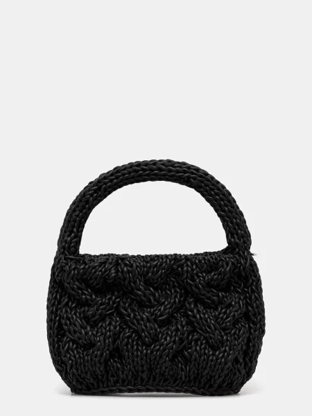 JW Anderson geantă de piele Small Cable Knit negru