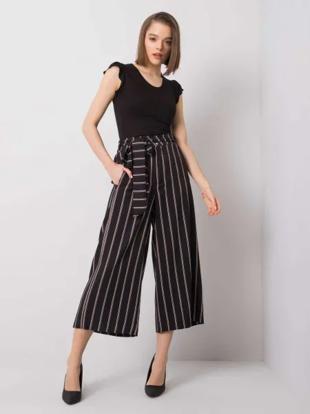 Pantaloni Fashionhunters negru