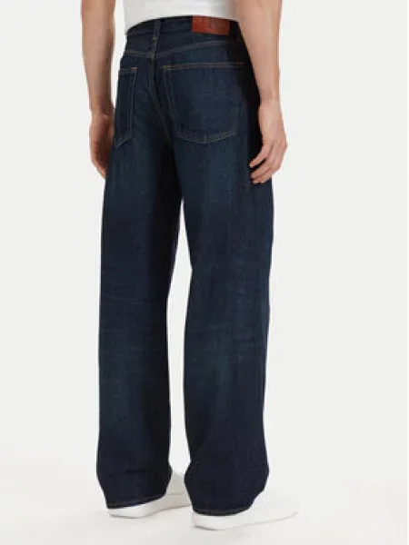 Calvin Klein Jeans hlače Mornarsko Baggy Fit modra