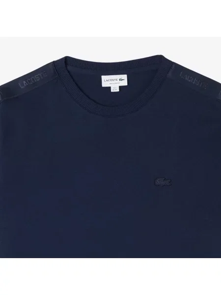 Lacoste T-Shirt Z Okrągłym Dekoltem Oversize granatowy