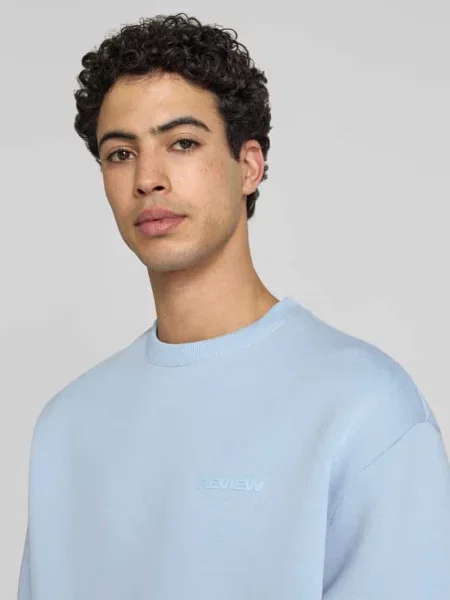 Bluza z okrągłym dekoltem i logo Review