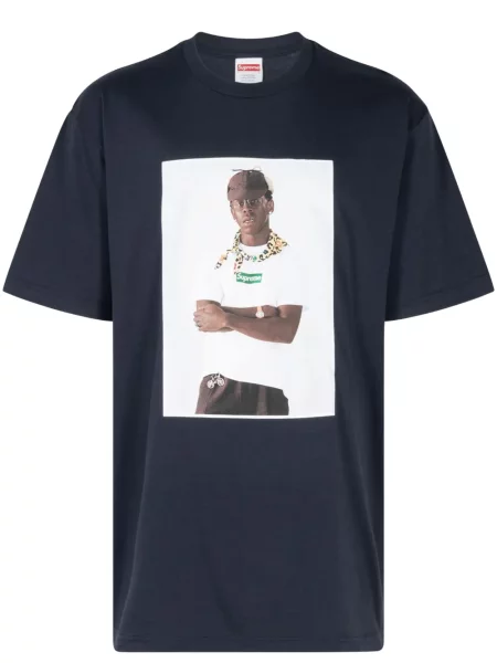 Tricou Supreme cu imagine albastru