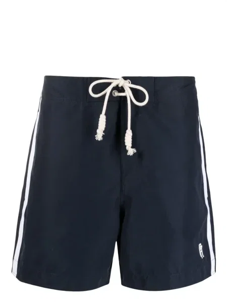 Pantaloni scurți Palm Angels cu broderie albastru