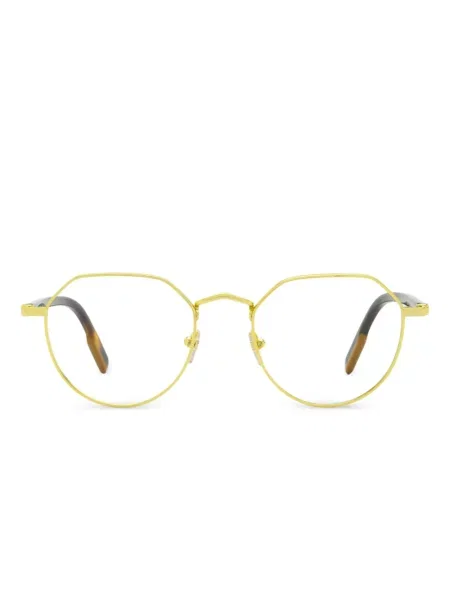 Ochelari de soare Zegna cu imprimeu geometric auriu