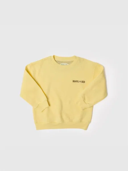 Maru + Bo Tréning póló EMBROIDERED LOGO SWEATSHIRT' sárga