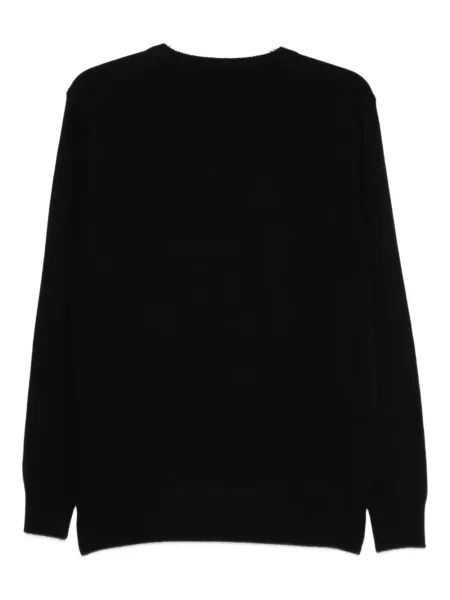 Pulover Mc2 Saint Barth cu broderie cu decolteu rotund negru