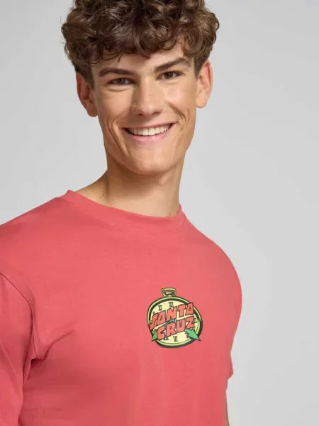 T-shirt z nadrukiem z logo i okrągłym dekoltem Santa Cruz