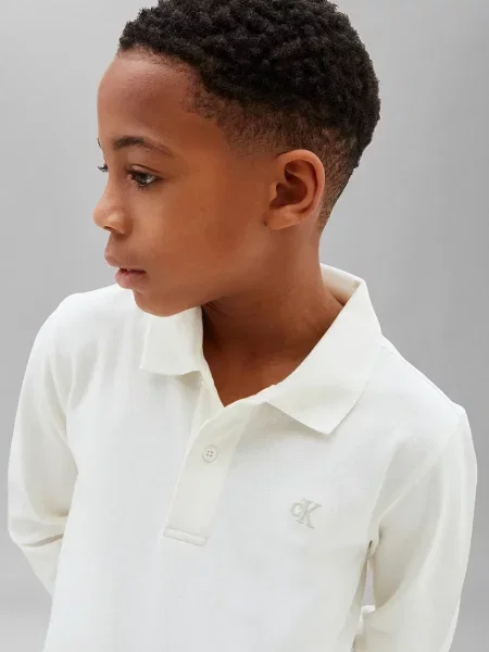 Тениска с дълъг ръкав Calvin Klein Jeans бяло