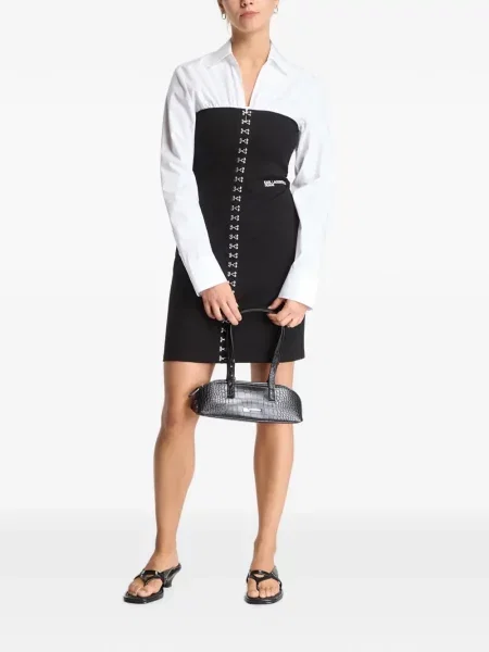 Rochie din denim Karl Lagerfeld Jeans negru