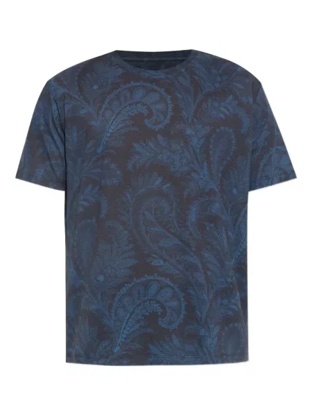 Тениска Etro с принт с пейсли десен синьо