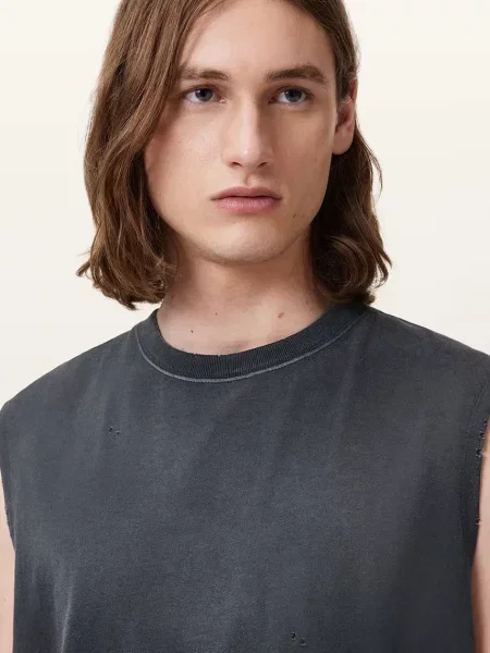 Майка Allsaints без рукавов серая