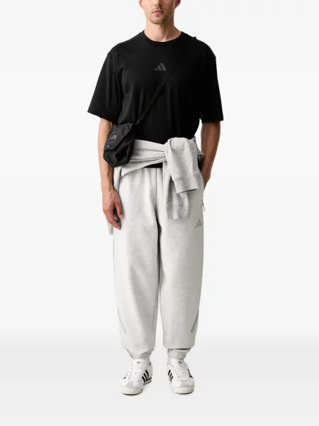 Hanorac Adidas cu glugă cu imagine din țesătură twill albastru