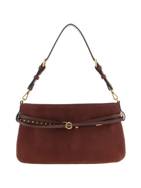 Велурен колан Pinko червено