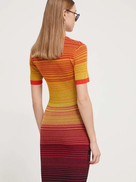 Šaty Desigual mini oranžová