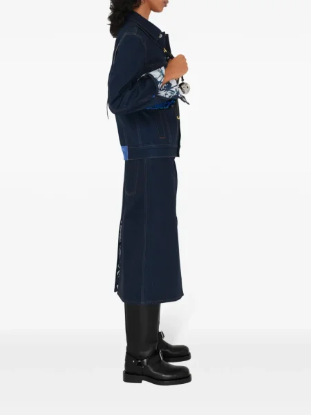 Fustă din denim Burberry albastru