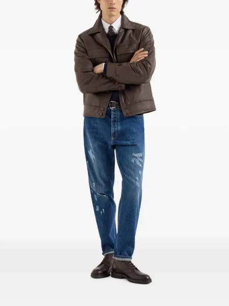 Geanta de piele Brunello Cucinelli maro
