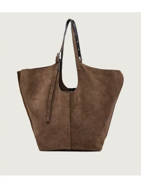 AllSaints Geantă shopper Ara | piele întoarsă maro
