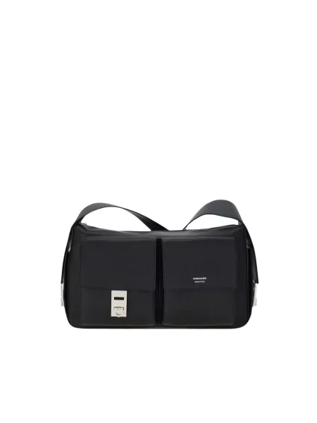Torba crossbody Ferragamo skórzana czarna
