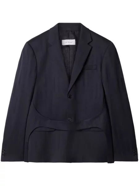 Жакардов блейзър Off-white бяло