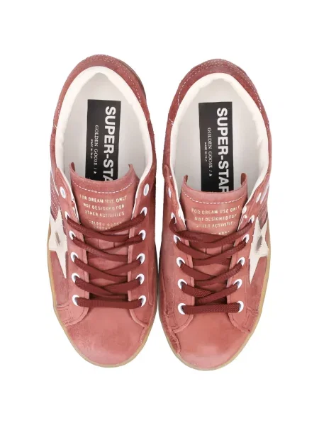 Велурени маратонки Golden Goose червено