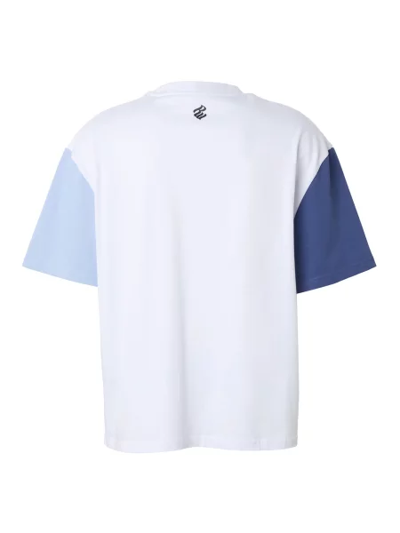 ROCAWEAR Póló Colored galambkék / fekete fehér