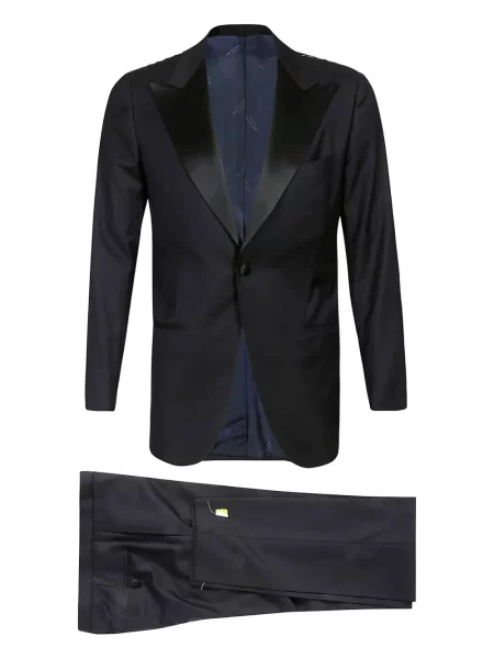 Garnitur Kiton garniturowy jednorzędowy czarny