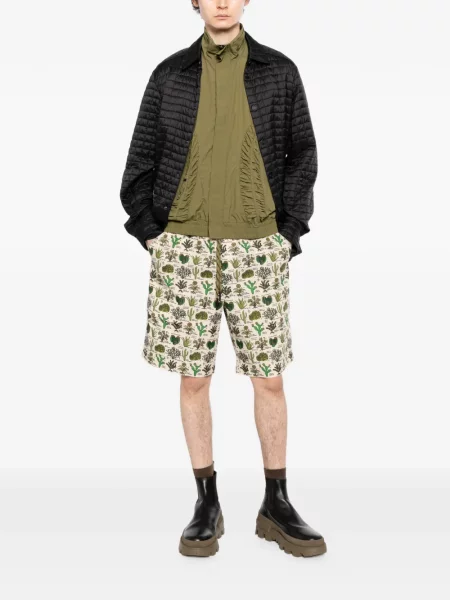 Pantaloni scurți Moncler Grenoble cu imagine cu cordon