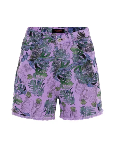 By Diess Collection Hlače melange / lila zelena